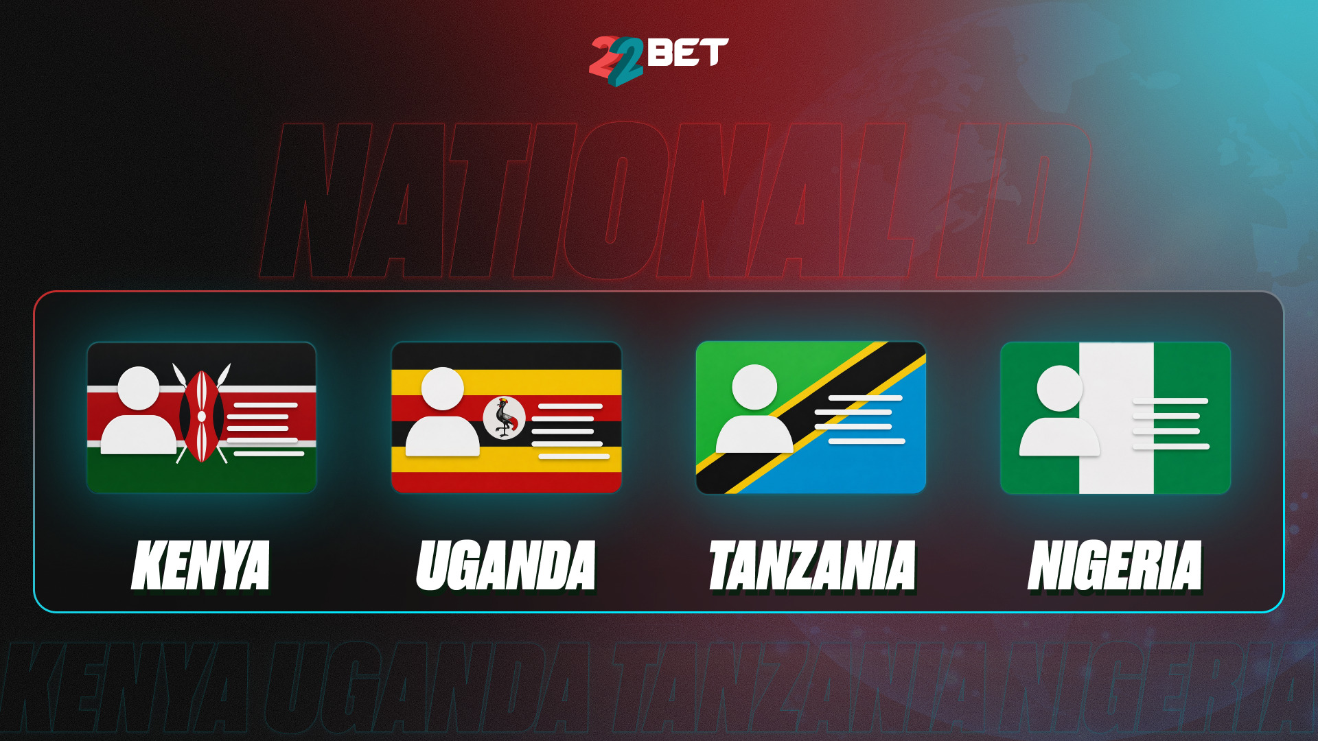 22bet kyc verification national id africa
