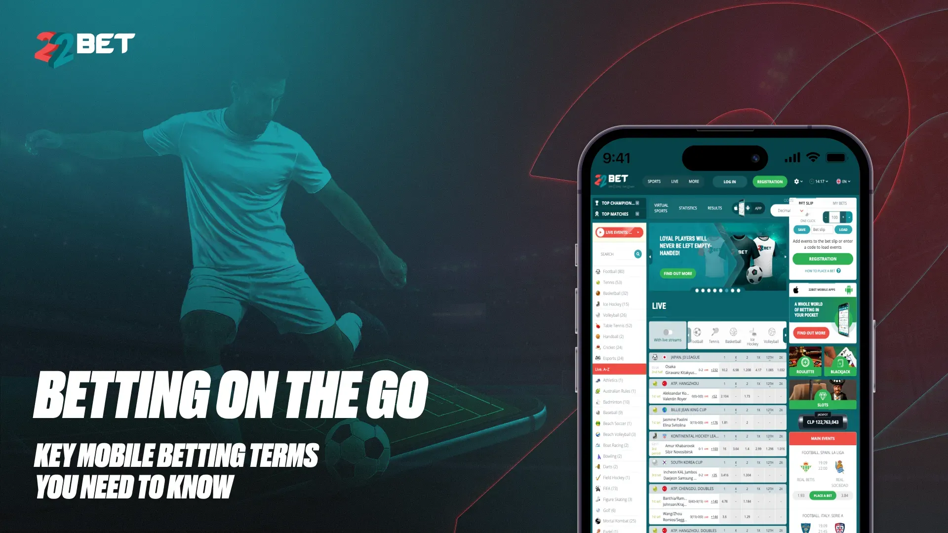 mobile betting terms 22bet