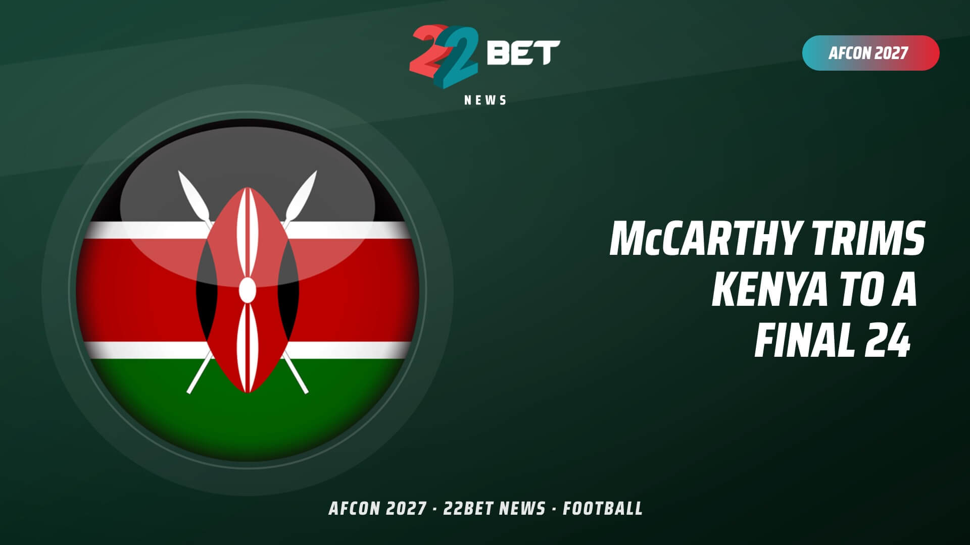 Olunga Returns as McCarthy Names 24-Man Kenya Squad for AFCON Qualifiers