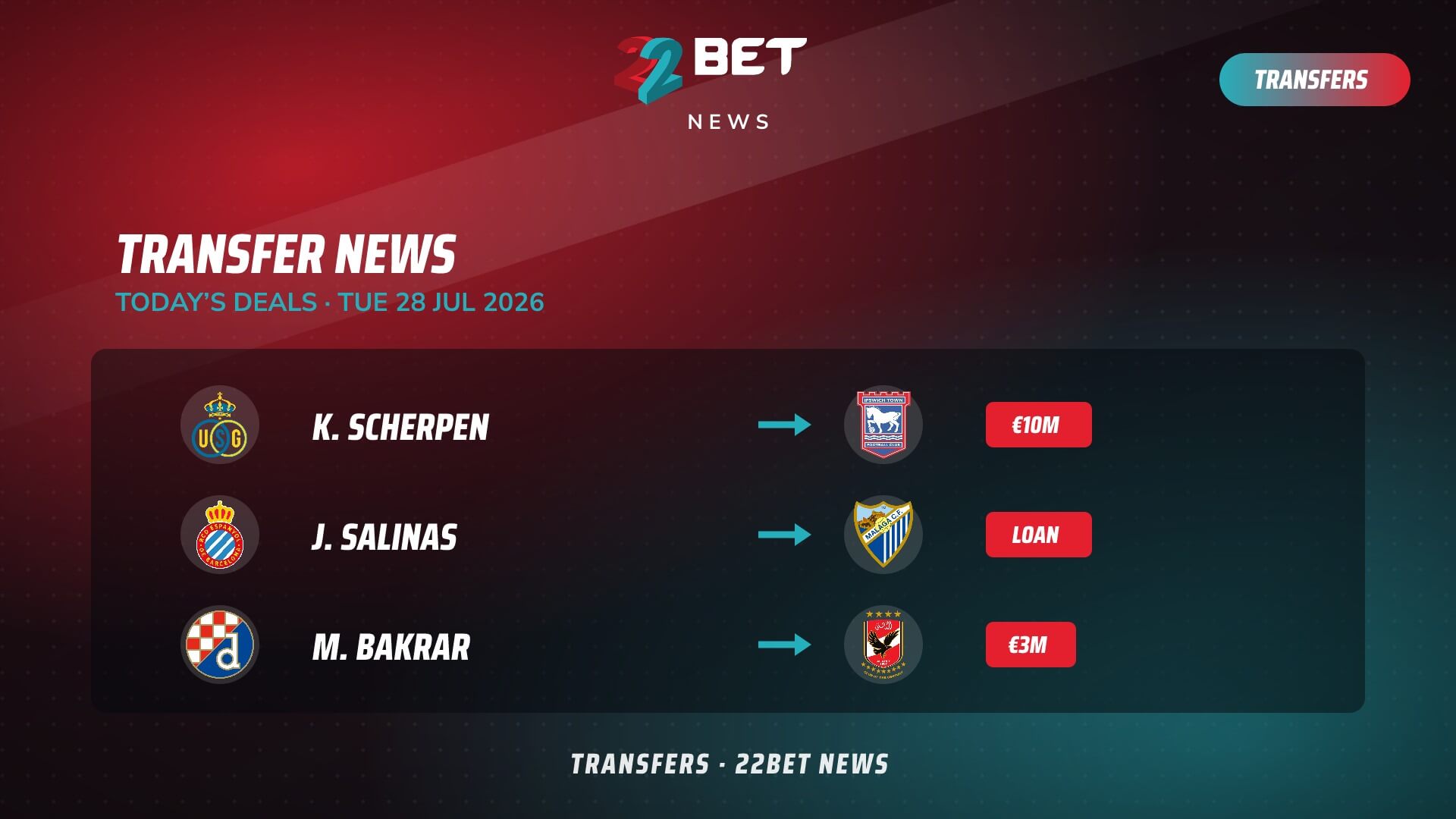 Transfer News Today Tuesday, 28.07.26: The Biggest Moves and Rumours
