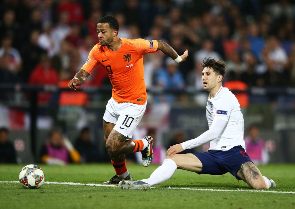 John Stones at the UEFA Nations League finals against Netherlands.