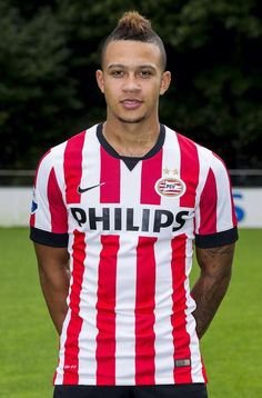 Memphis Depay as a teenager after becoming a PSV Eindhoven player.