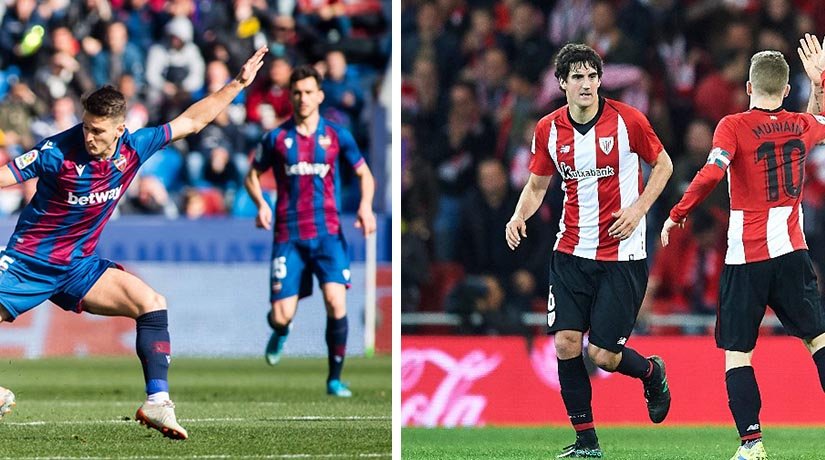 Athletic Bilbao and Levante playing during one of the previous La Liga matchweek.
