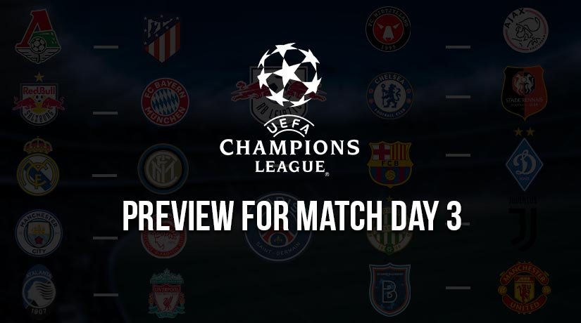 Champions League Preview for Match Day 3 – Season 2020/21