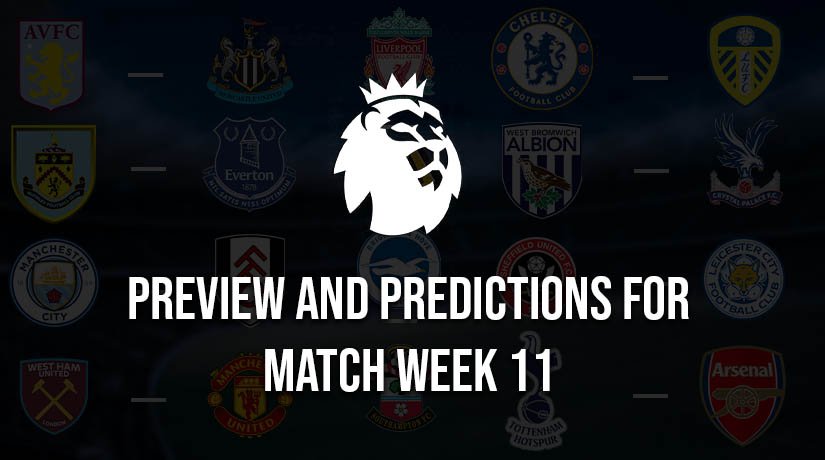 English Premier League Predictions for Saturday – Match Week 11, Season 2020/21