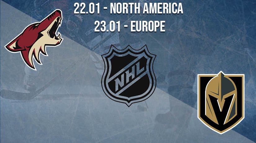 NHL Prediction: Arizona Coyotes vs Vegas Golden Knights on 22.01.2021 North America, on 23.01.2021 Europe