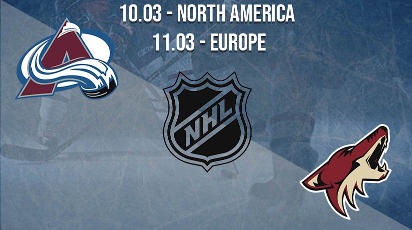 NHL Prediction: Colorado Avalanche vs Arizona Coyotes on 10.03.2021 North America, on 11.03.2021 Europe