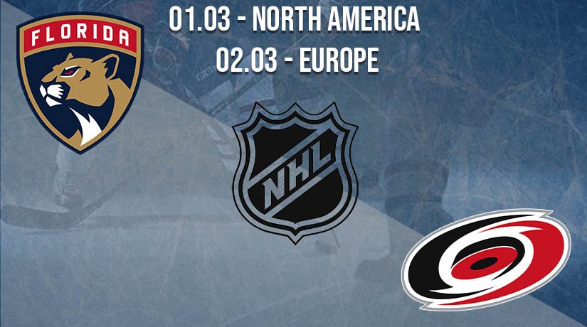 NHL Prediction: Florida Panthers vs Carolina Hurricanes on 01.03.2021 North America, on 02.03.2021 Europe