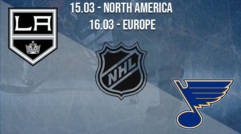 NHL Prediction: LA Kings vs St. Louis Blues on 15.03.2021 North America, on 16.03.2021 Europe