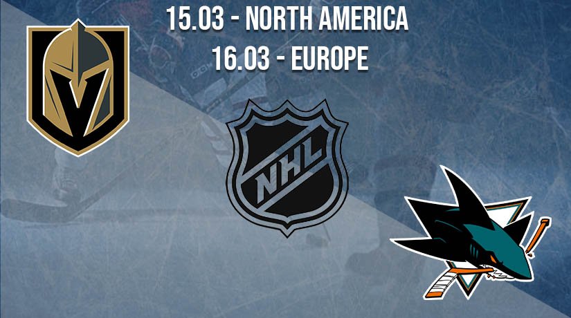 NHL Prediction: Vegas Golden Knights vs San Jose Sharks on 15.03.2021 North America, on 16.03.2021 Europe