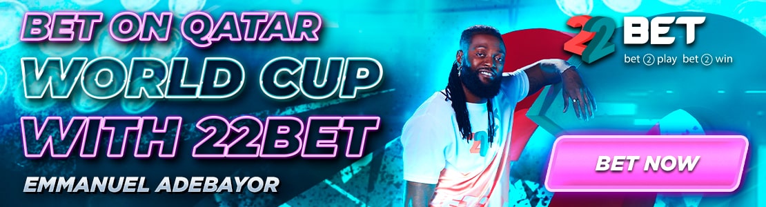 Adebayor 22Bet World Cup Promo