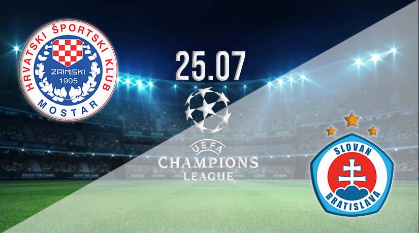 Zrinjski Mostar vs Slovan Bratislava Prediction: Champions League Match on 25.07.2023