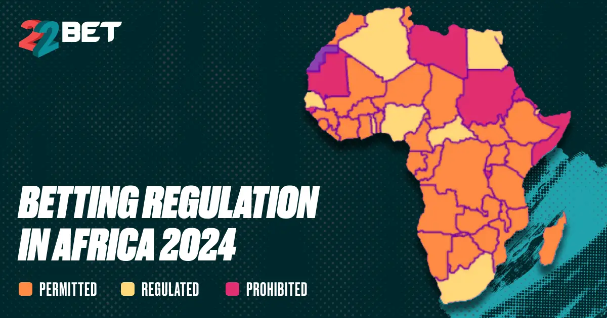 Betting regulation in Africa 2024 map of Africa
