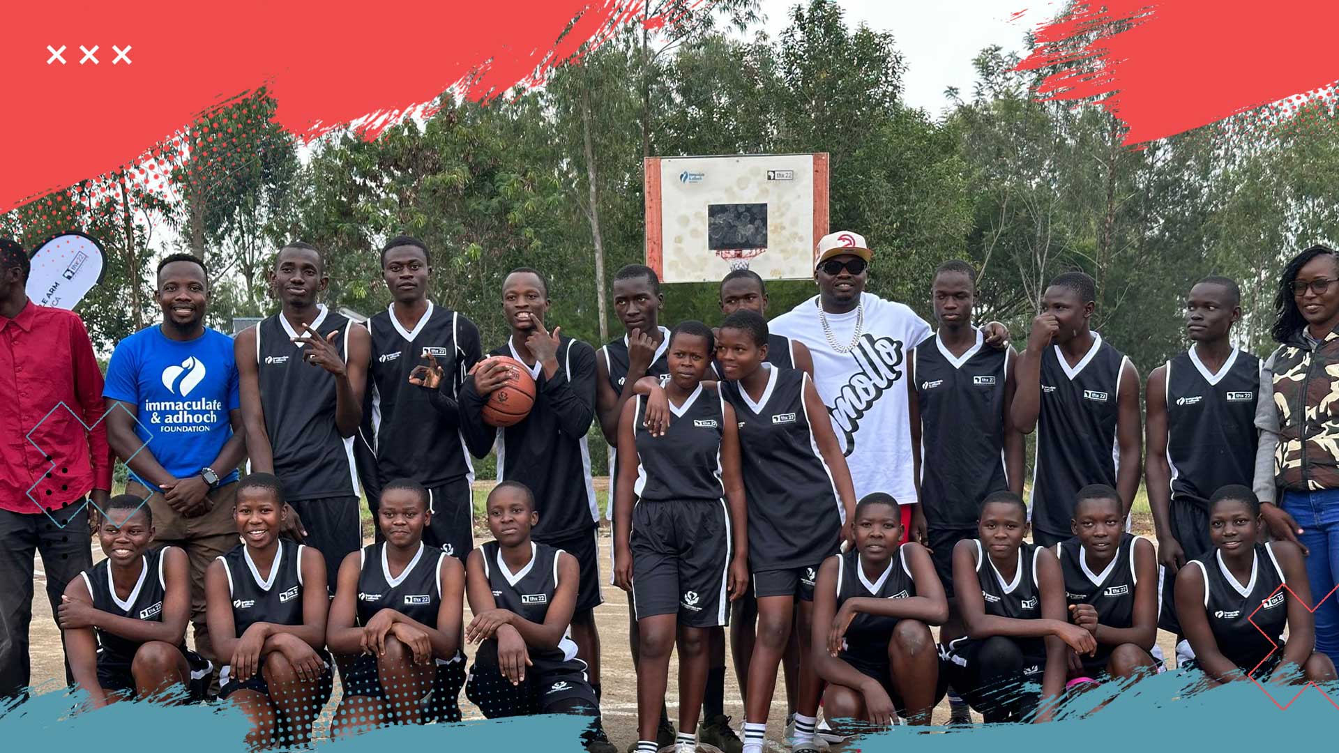 Khaligraph Jones Presides Over Thx22 and Immaculate and Adhoch Foundations Basketball Court Launch In Siaya County, Kenya